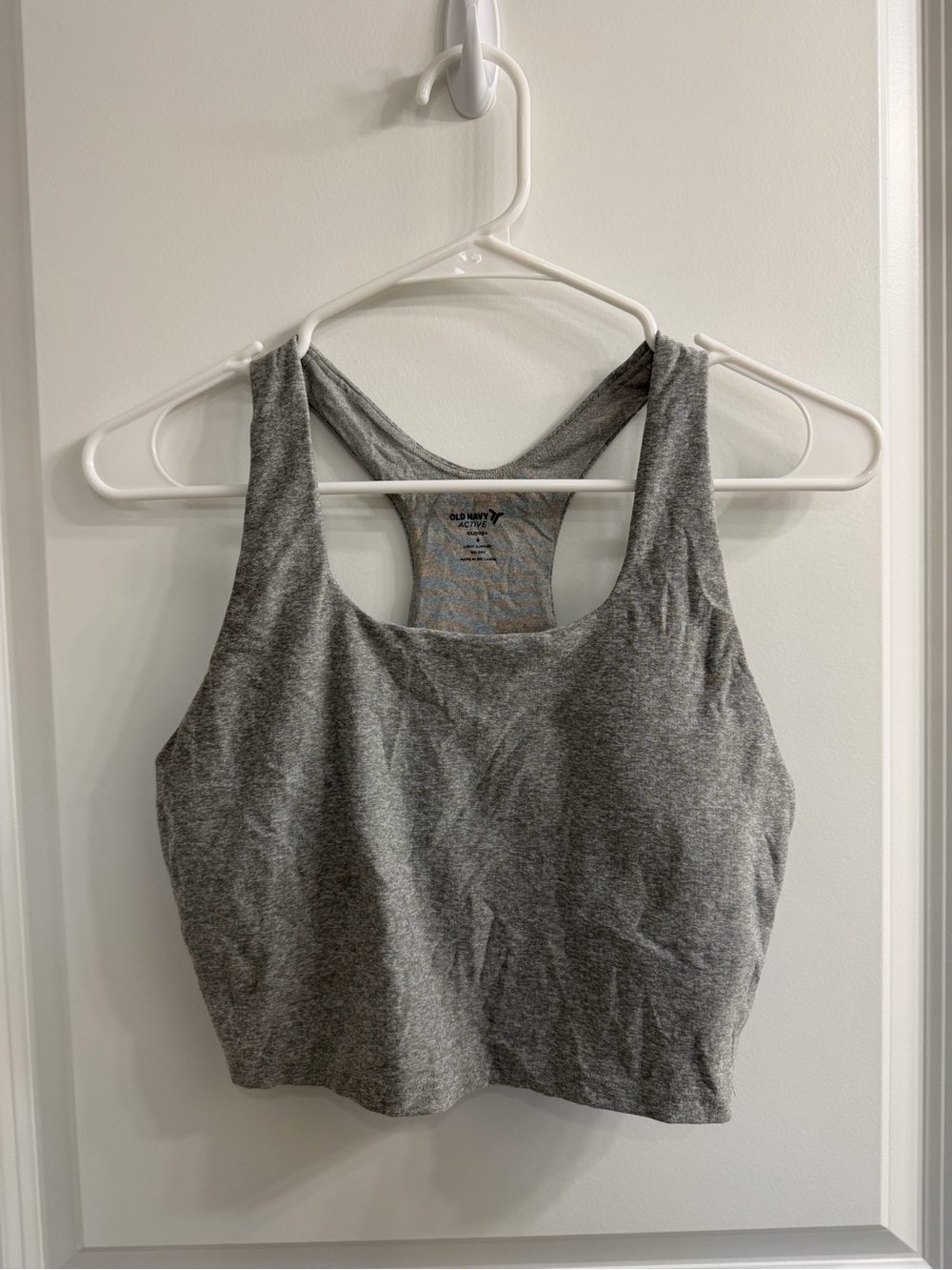 Old Navy Active Cloud+ Women's Gray Racerback Sports Bra Tank Top